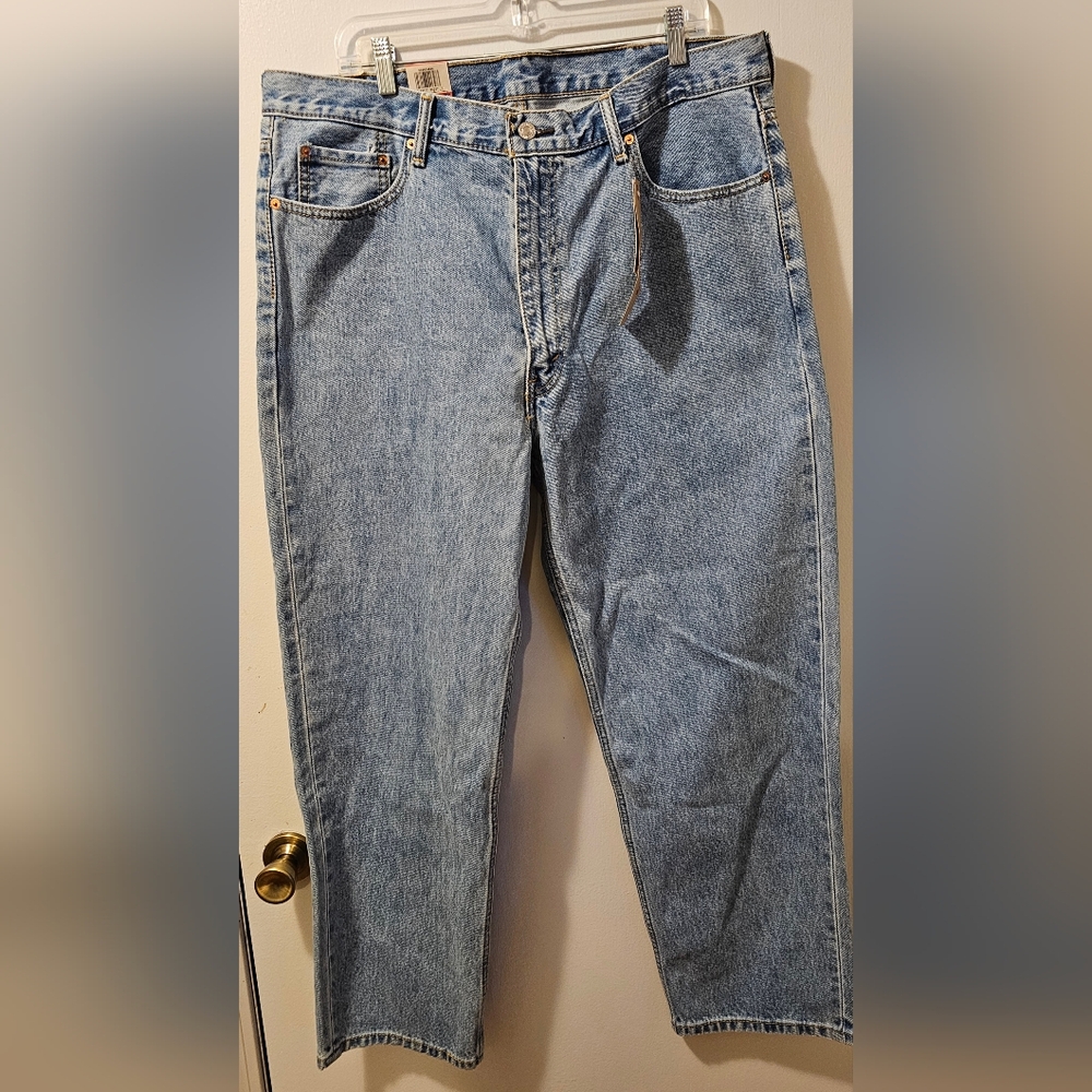 Levis 550 Relaxed Fit Jeans 40 X‎ 30 Light Wash 100% Cotton Tapered Leg NWT